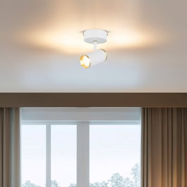 Opviq Lume - 71-11 Candelabro de Metal Laca Blanca y Antigua